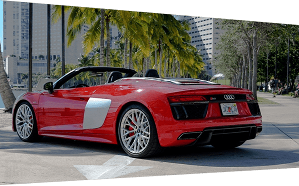 Audi R8 Spyder Rental side