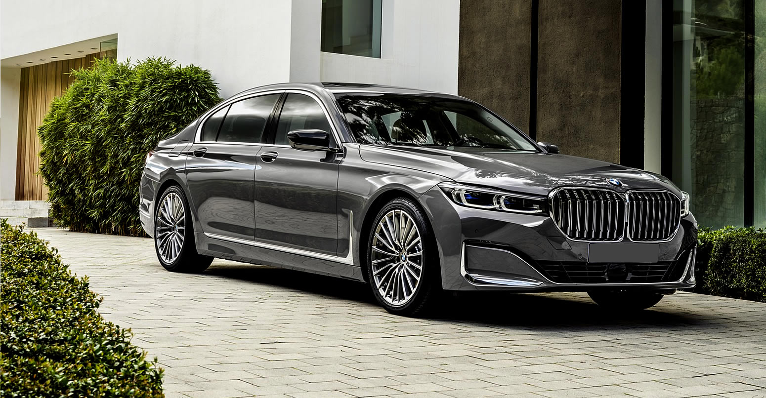 BMW 750i Rental front