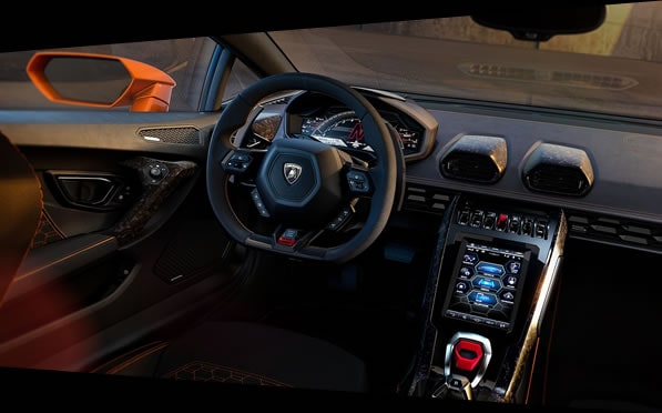 Lamborghini Huracan EVO Rental interior