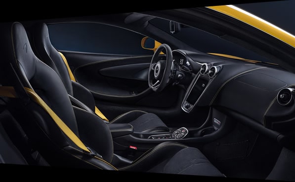 McLaren 570s rental interior