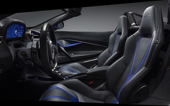 McLaren 720S Spider Rental interior