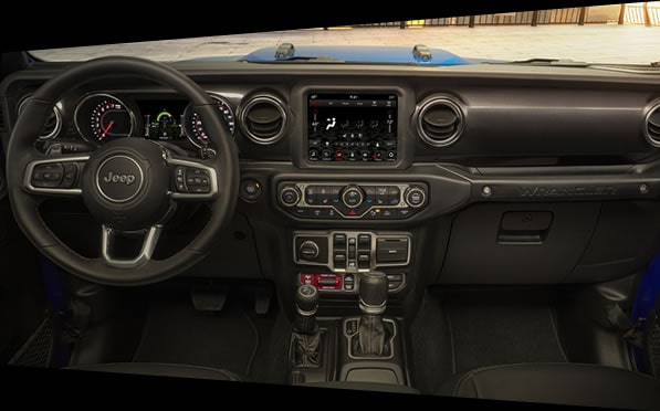 Jeep wrangler rental interior