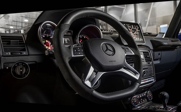 Mercedes G550 Squared Rental interior