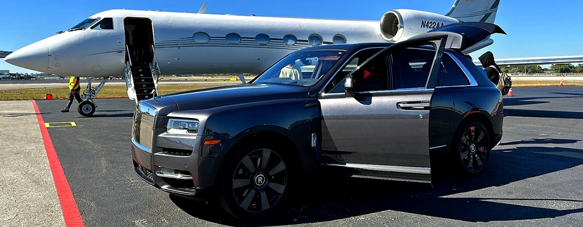 luxury car rental at Palm Beach Airport