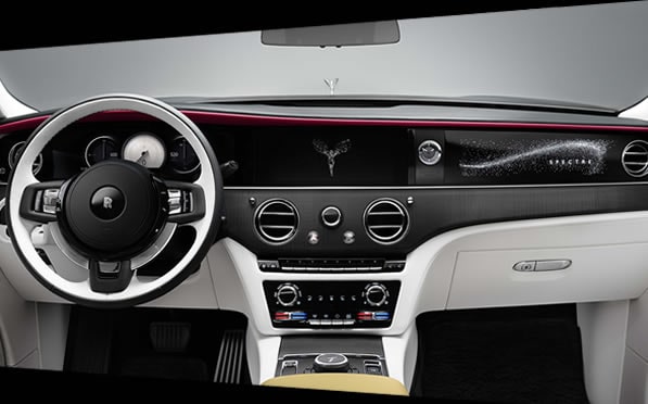 Rolls royce spectre rental interior
